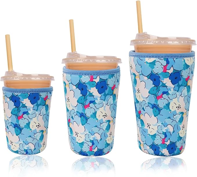Reusable Insulated Neoprene Iced Coffee Cup Sleeve, Durable Drink Sleeve by Unknown
