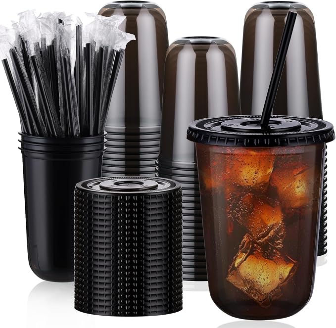 tchrules 100 Set 16oz Plastic Cups by Tchrules