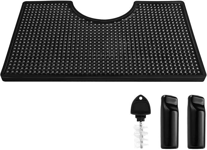 MRbrew Beer Drip Tray, Non-Slip PVC Kegerator Surface Mount Drip Tray Mat by MRbrew