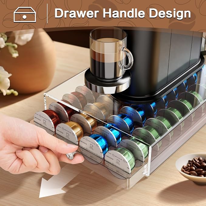 Coffee Pods Holder Acrylic Drawer Compatible - Image 5