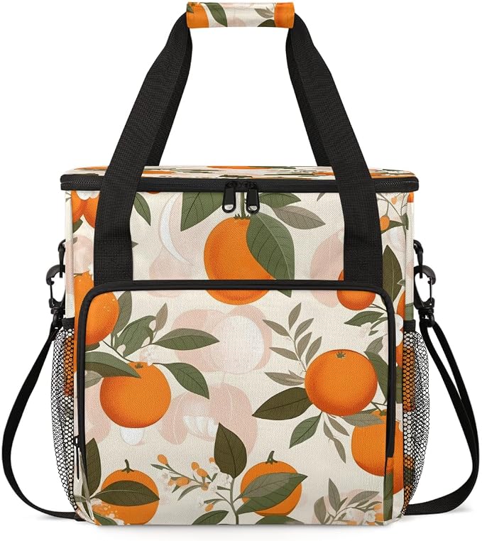 Orange Fruit Coffee Maker Travel Bag, Portable Storage Tote Bag by Cmizedevise
