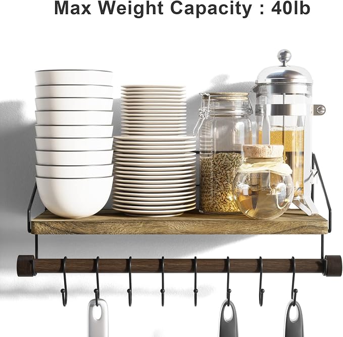 Alsonerbay Floating Shelves Wood Shelves - Image 9
