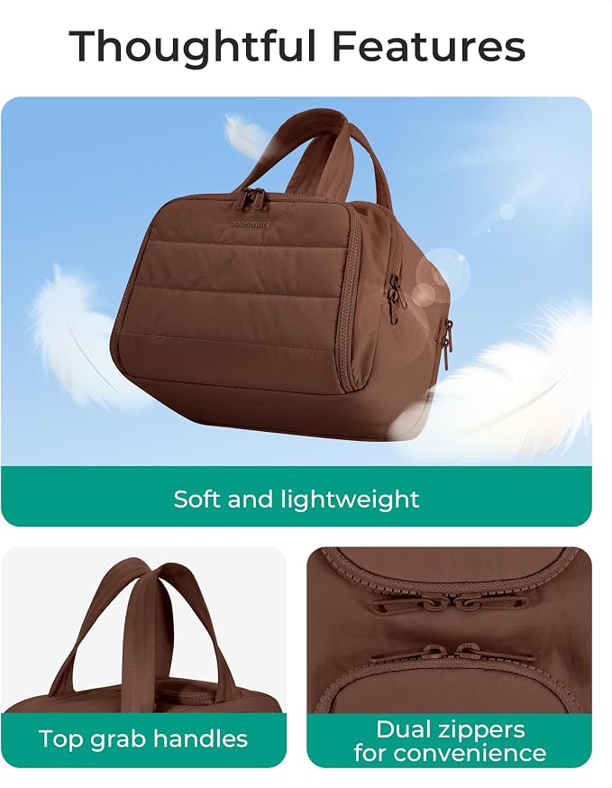 BAGSMART Travel Toiletry Bag, Puffy Toiletry Bag - Image 3