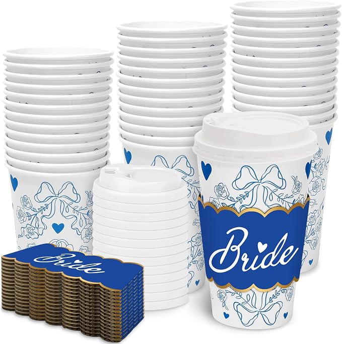 JarThenaAMCS 50 Sets Wedding Coffee Cups by JarThenaAMCS