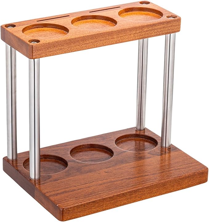 Space Saving Coffee Equipment Organizers Stylish Two Layer Wood Coffee Machine by Unknown