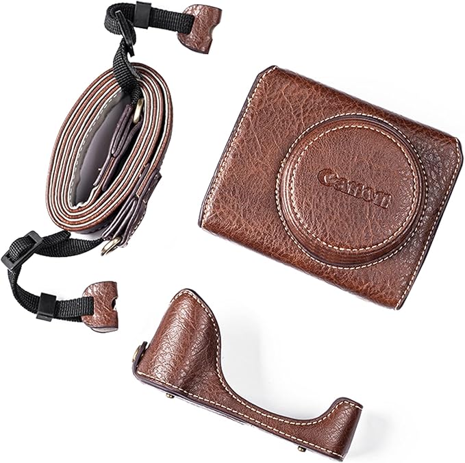 Rieibi G7 X G7X II G7X III Case, Vintage Leather Camera Case by Rieibi
