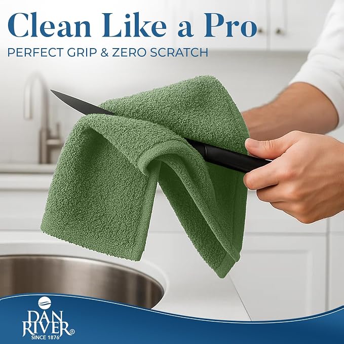 DAN RIVER Kitchen Bar Mops, 16 by 19 Inches, 100% Cotton Super Absorbent - Image 6