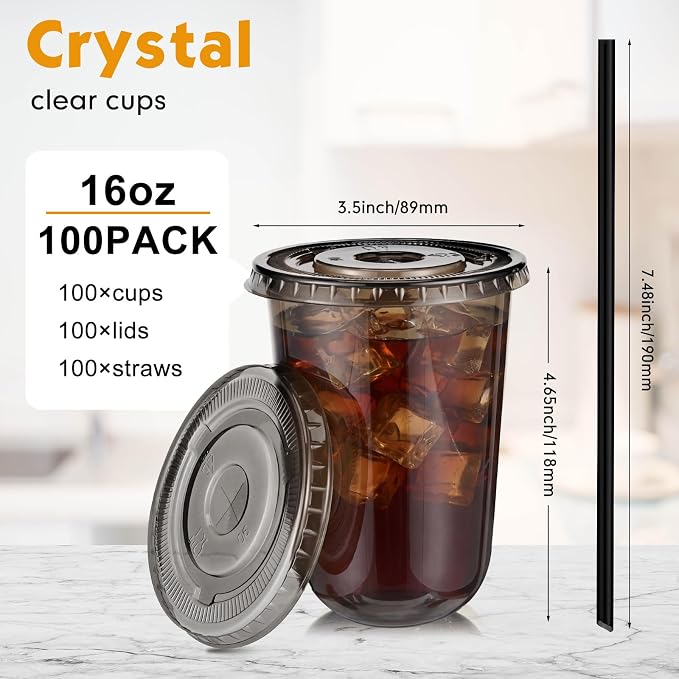 Ziliny 100 Set Black Plastic Cups - Image 3