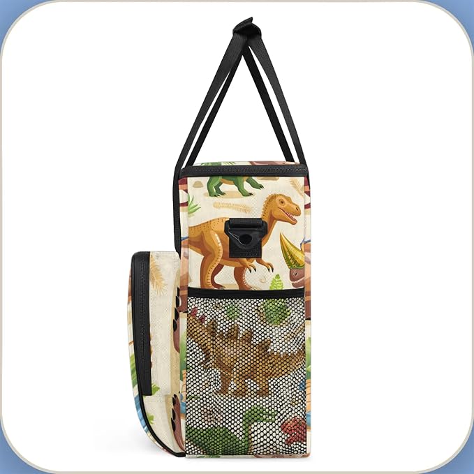 Dino Coffee Maker Carring Bag, Large Insulated Storage Organizer Case Tote Bags - Image 4