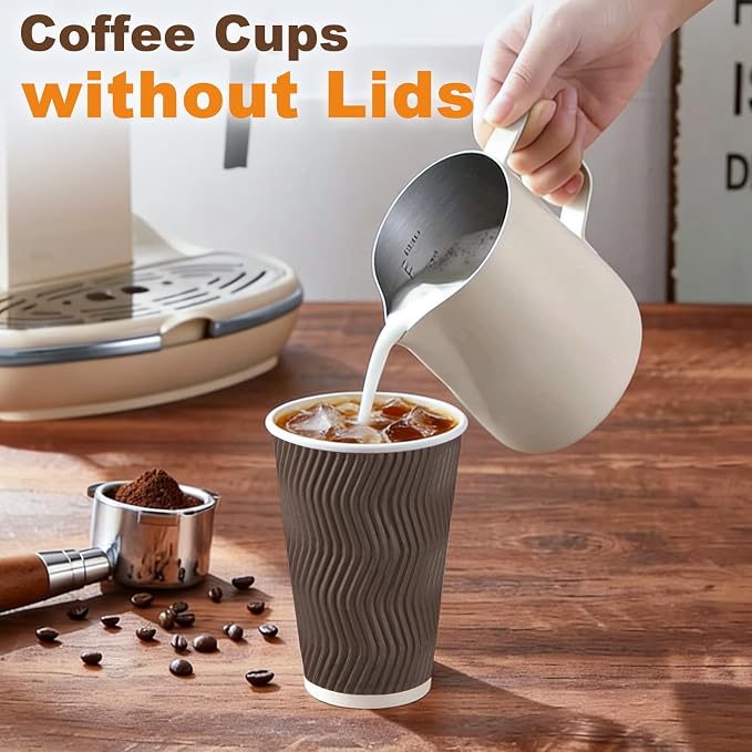 BYSNOW 90 Pack 16 oz Disposable Coffee Cups, Insulated Paper Coffee Cups - Image 4