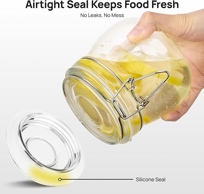 Vtopmart 3 Pack 16oz Short Glass Jars - Image 4