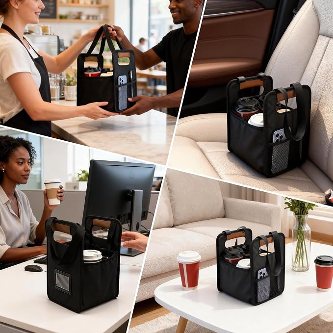 Upgraded Portable 4 Cup Drink Carrier - Image 7