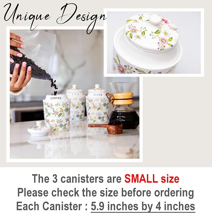 Small Coffee Tea Sugar Canister Set - Image 4