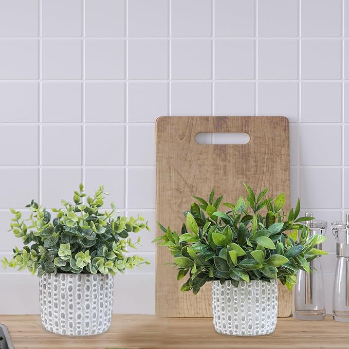 Winlyn 3 Pcs Artificial Potted Plants - Image 9