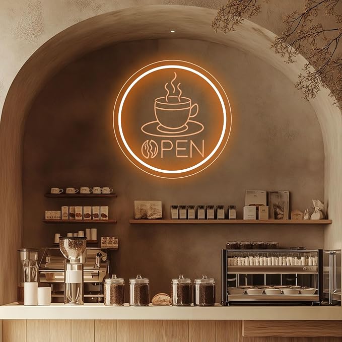 Coffee Open Neon Sign Business Open Lights - Image 4