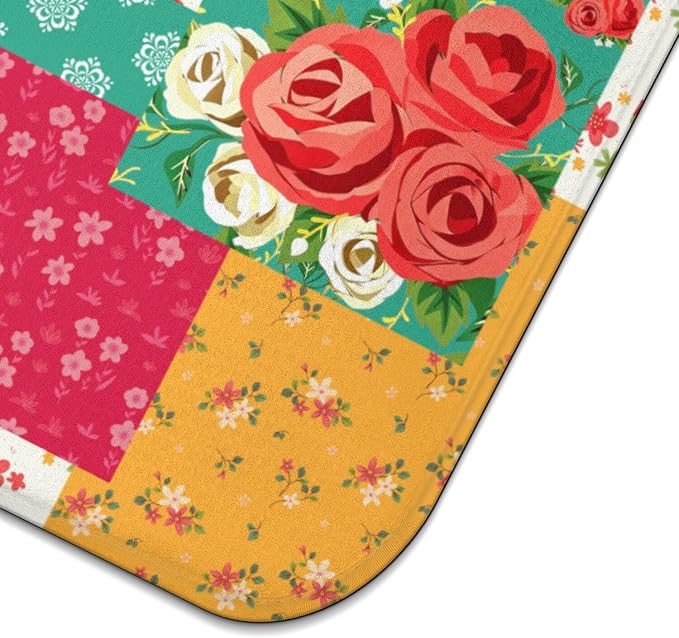 Boho Floral Dish Drying Mat for Kitchen Countertops, Farmhouse Flower - Image 6