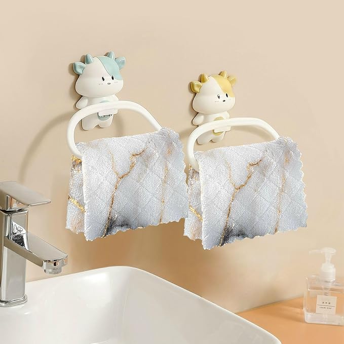 ALAZA Dish Towels Kitchen Cleaning Cloths White Gold Marble Dish Cloths - Image 5