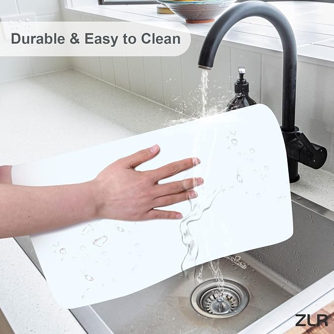 ZLR XXL Coffee Bar Mat for Barista Workstation, Milk White | Pro Home Cafe - Image 4
