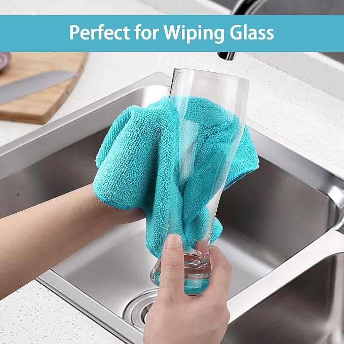 HOMEXCEL Microfiber Cleaning Cloth 210GSM, Size:11.5" x 11.5", Ultra-Soft - Image 5
