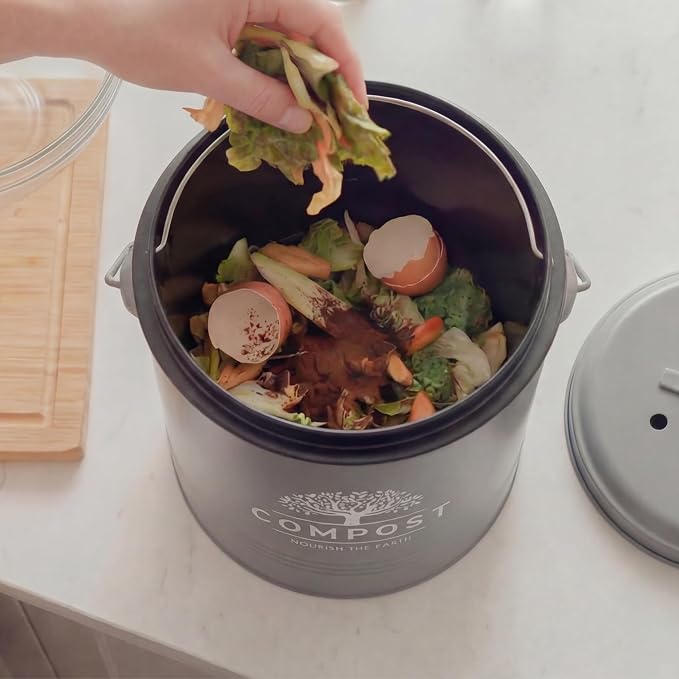 Perfnique Kitchen Compost Bin, 1.3 Gallon Countertop Compost Bin - Image 9