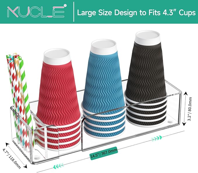 Coffee Bar Accessories and Organizer, Disposable Cup Holder - Image 5