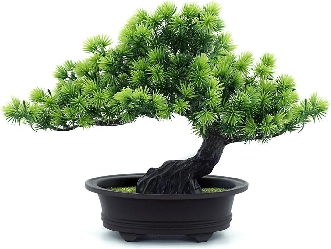 Small Fake Plants Desk Decor Artificial Bonsai by YOERM