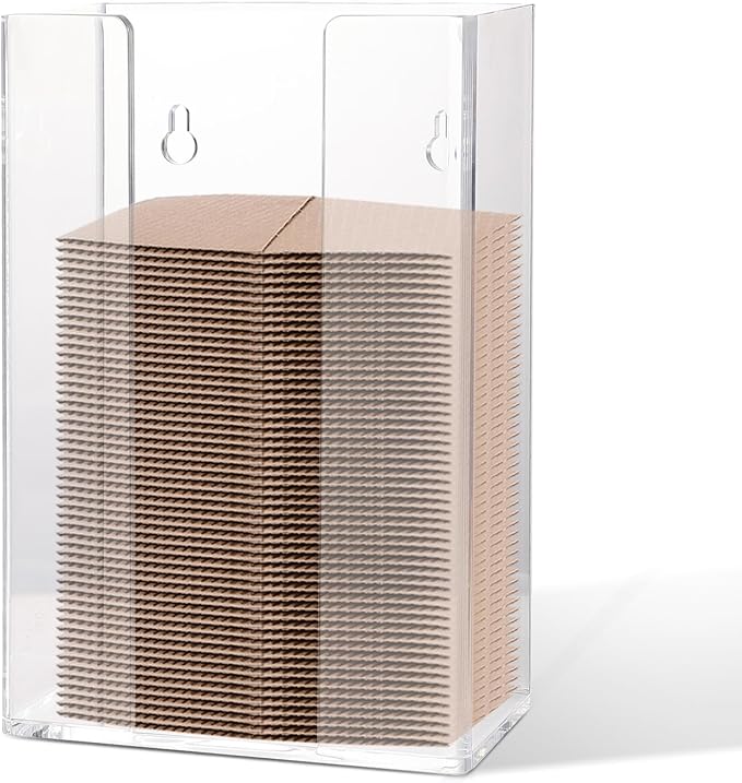 Coffee Cup Sleeve Organizer Rack-Acrylic Coffee Collar Holder Storage by Baosia