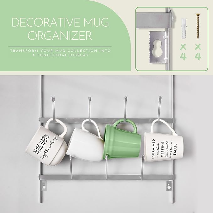 Sorbus Mug Rack for Wall - Image 3