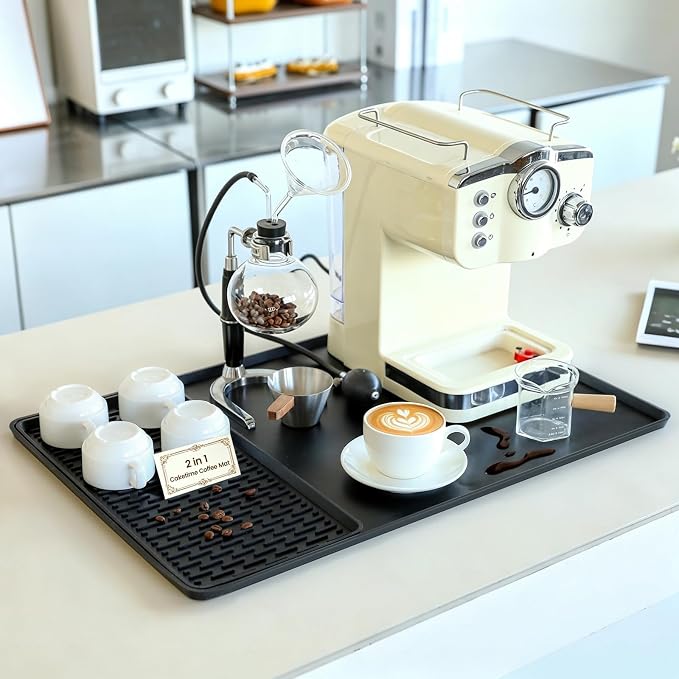 Caketime 2 In 1 Silicone Coffee Bar Mat Accessories by CAKETIME