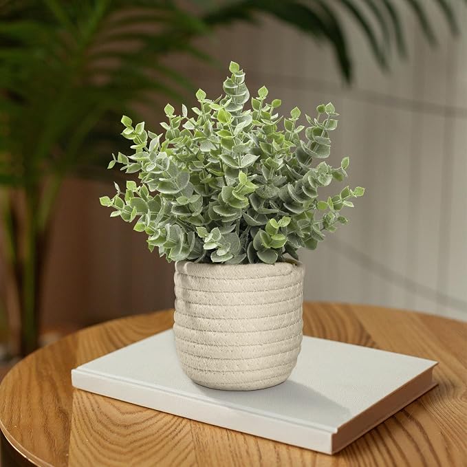 Hopewood Faux Plants, Fake Plants Eucalyptus Potted - Image 9