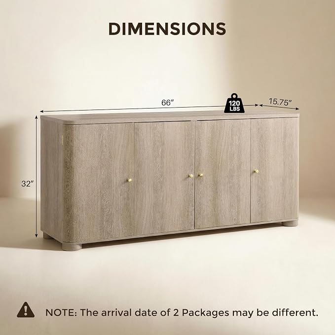 IFGET Curved Buffet Cabinet - Image 2