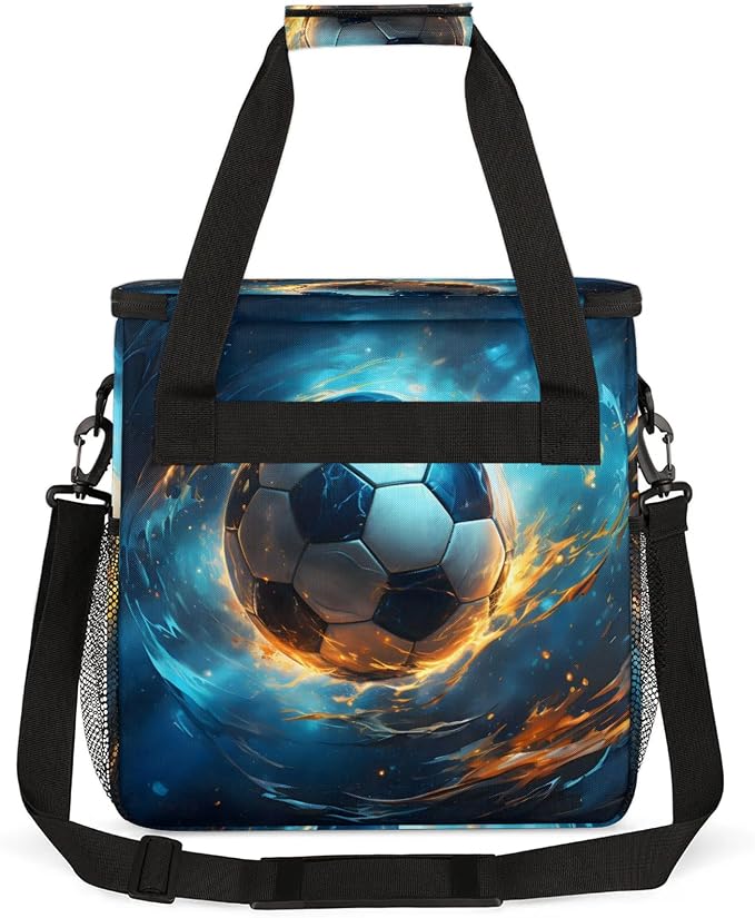 Funny Soccer Coffee Maker Carring Bag, Large Insulated Storage Organizer Case - Image 5