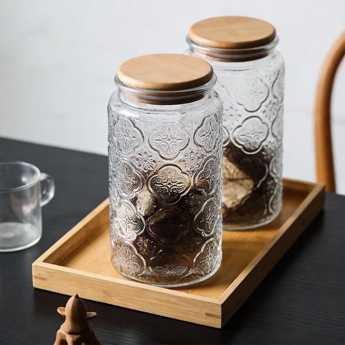 Glass Jar With Lid, 32oz Food Storage Containers Clear Mason Jars, 2 Pack | - Image 7