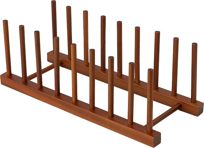 HBlife Teak Dish Plate Bowl Cup Book Pot Lid Cutting Board Drying Rack Stand by HBlife