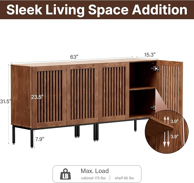 BVIUNTWO Set of 2 Accent Storage Cabinet - Image 2