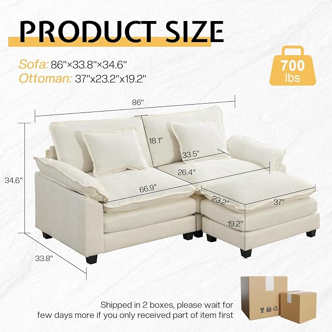 Modular Sectional Sofa, Cloud Couch - Image 2