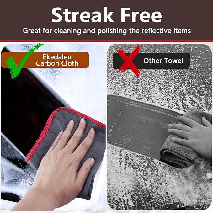 Microfiber Cleaning Cloth Lint Free Glass Cleaner Window Polishing Streak Free - Image 6