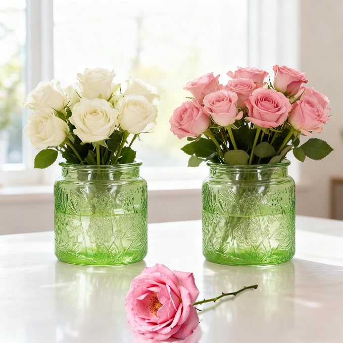 1Pc 17oz Sunflower Style Vintage Glass Candy Jar - Image 5