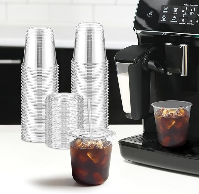 [100 Sets - 12oz Round Bottom Clear Plastic Cups - Image 4