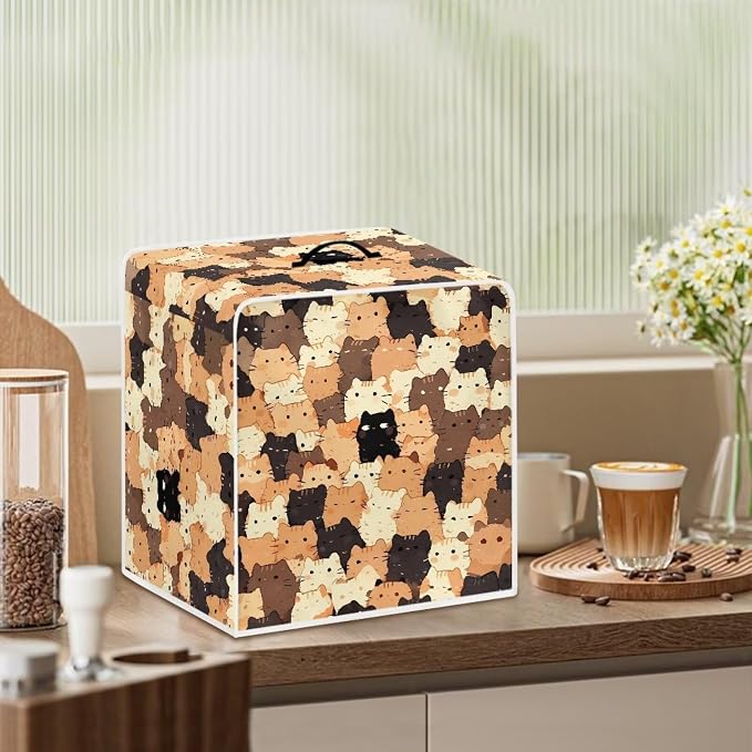 Cat Coffee Maker Dust Cover Small Kitchen Appliance Cover Compatible Most - Image 3