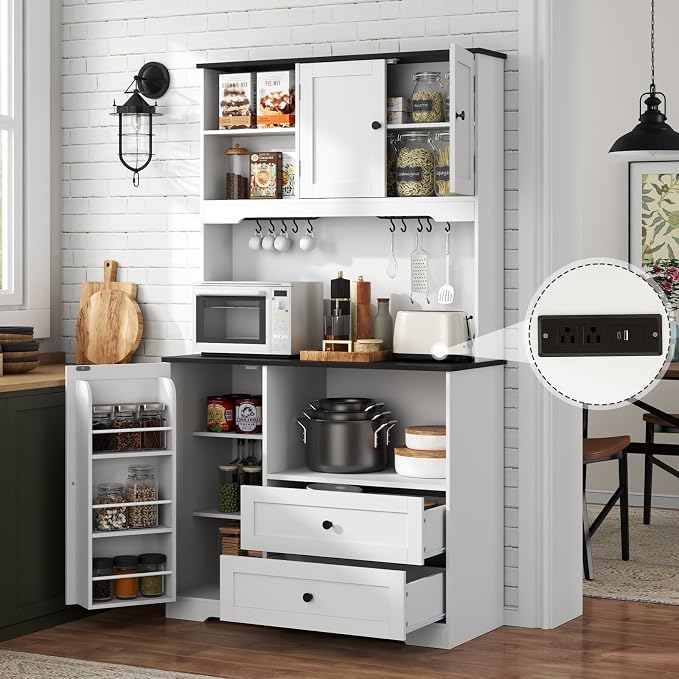 68"Tall Kitchen Pantry Storage Cabinet by Gyfimoie
