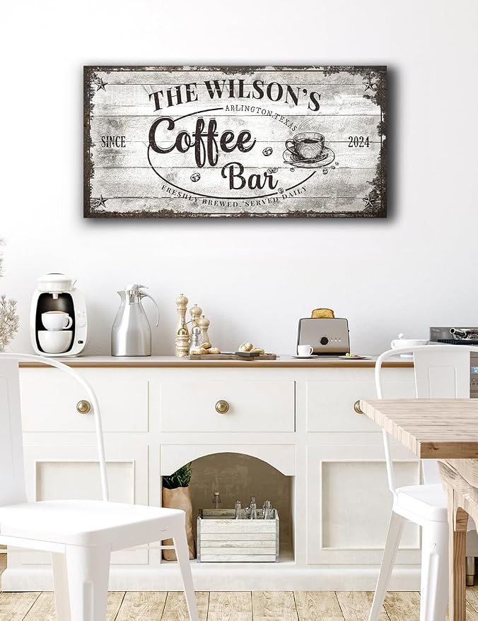 IPIC - Custom Coffee Bar Sign, Personalized Canvas Wall Art - Image 4