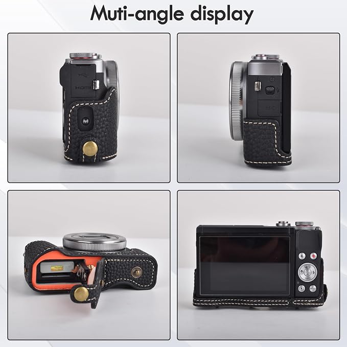 Rieibi G7 X G7X II G7X III Case, Trendy Leather Camera Case - Image 3