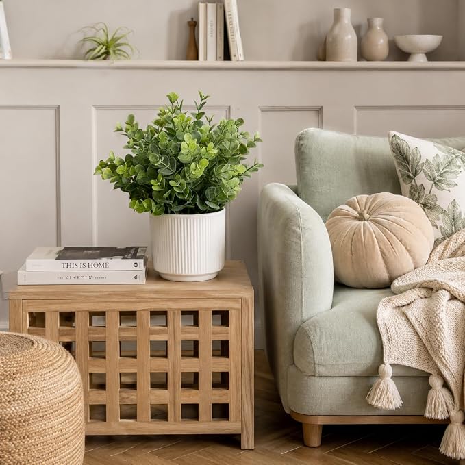 Small Artificial Eucalyptus Potted Plant, 9 in, Bathroom Decor | Small green - Image 8