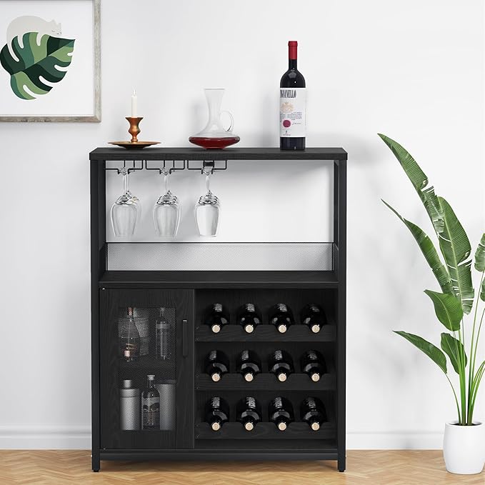 GarveeHome 3-Tier Wine Bar Cabinet - Image 3