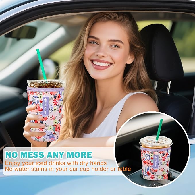Reusable Iced Coffee Cup Insulator Sleeve - Image 4