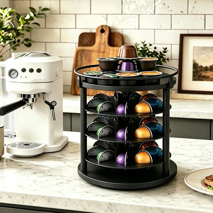 YATINEY Coffee Pod Holder for K Cup, 4 Tier Holder for Vertuo, Coffee Pod by Yatiney