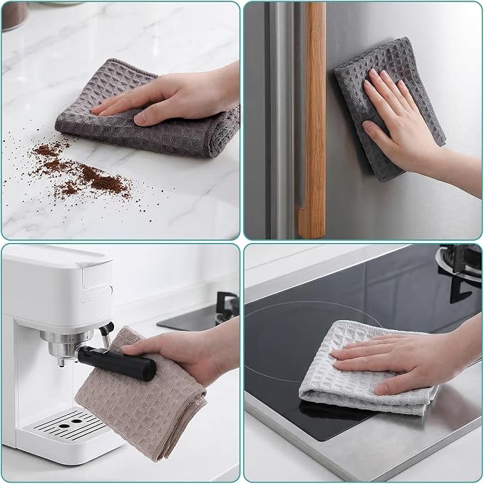 JJUNW 4 Pcs Coffee Cleaning Cloth, Cleaning Coffee Towel, Coffee-Bar Towels - Image 7
