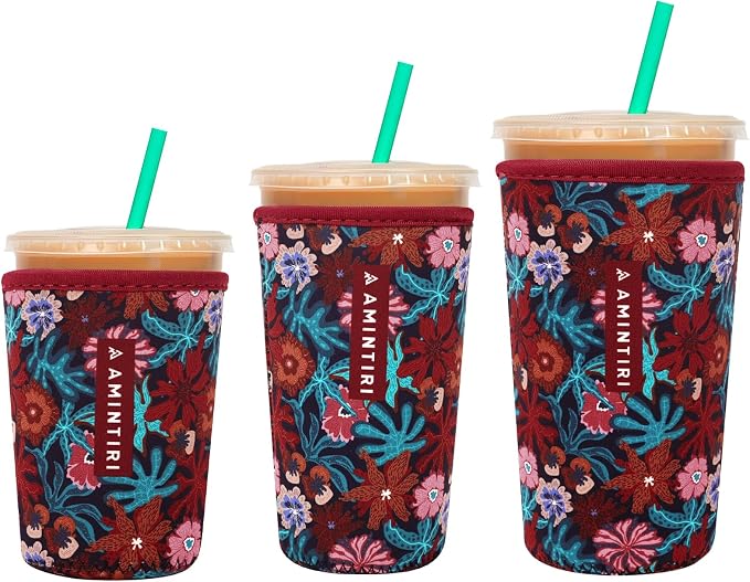 3 Pack Reusable Sleeve for Iced Coffee Cup, Coffee Neoprene Sleeve for Iced&Hot by Unknown