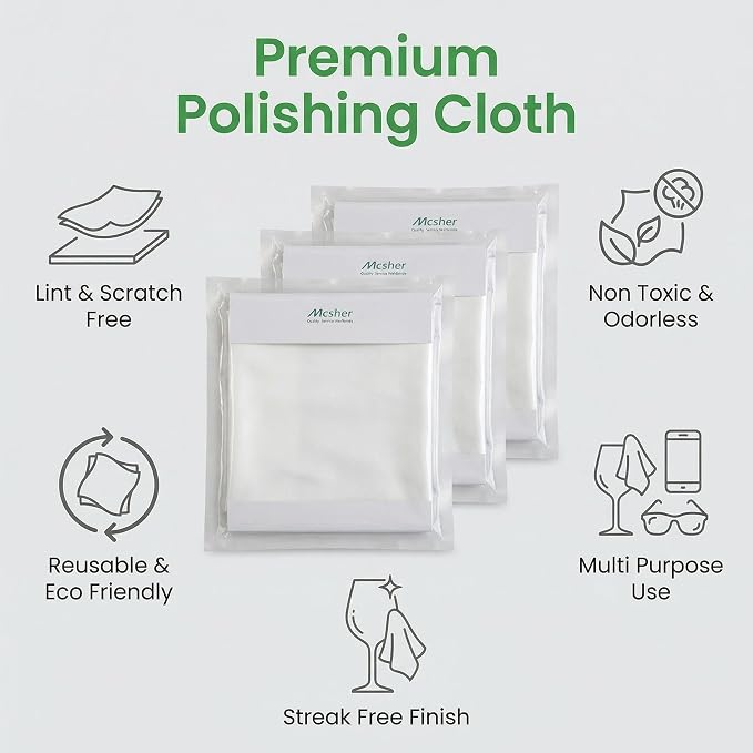 Mcsher Wine Glass Polishing Cloths, Microfiber Polishing Rags - Image 7